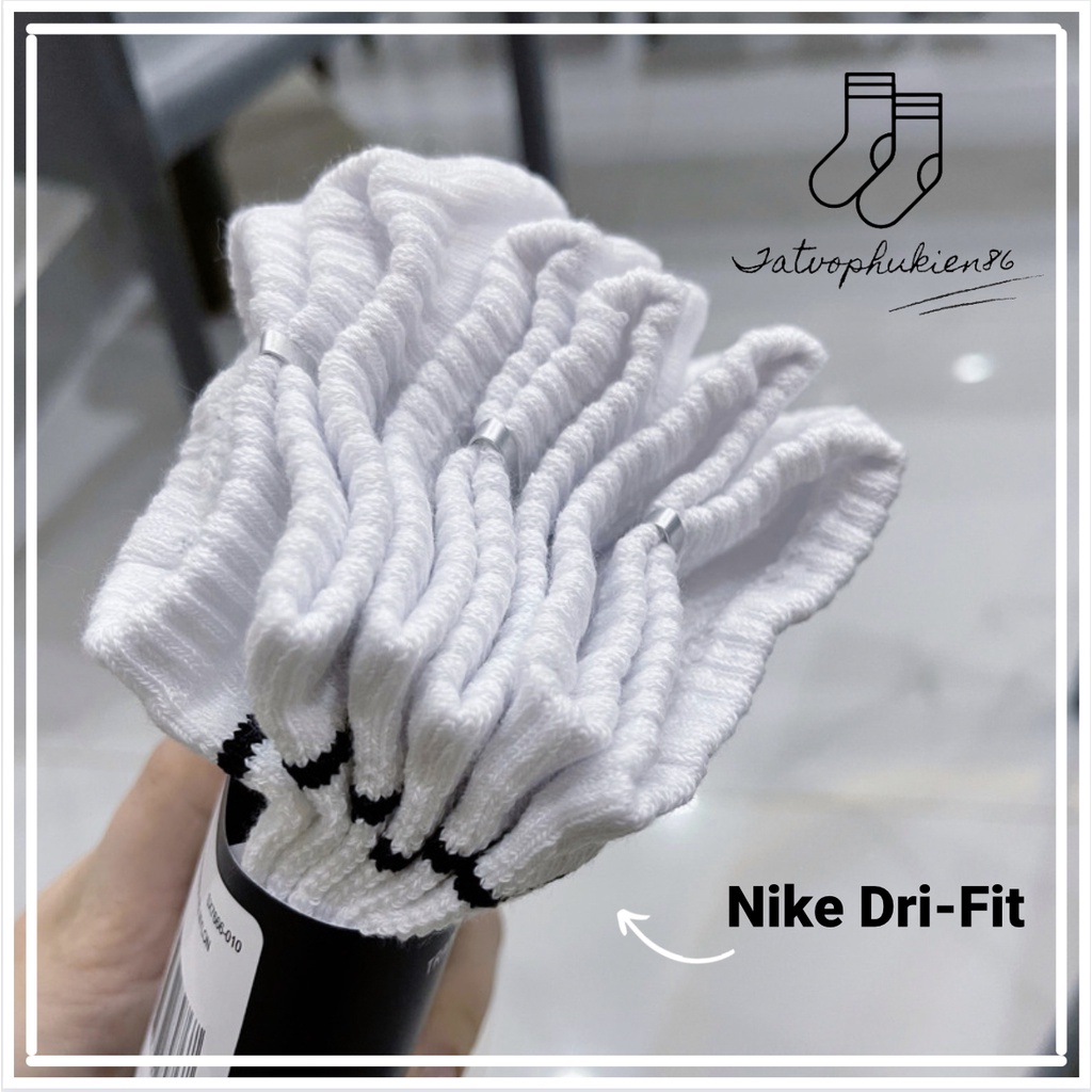 Tất nam cổ ngắn 🍓SALE 22 🍓thể thao đá bóng đá banh chuyên chạy bộ  NAIII drifit Vớ nam nữ cổ ngắn trắng trơn