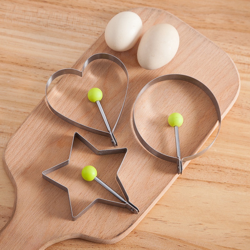Khuôn Chiên Trứng Diy Bằng Thép Không Gỉ Dày Dặn Chống Dính