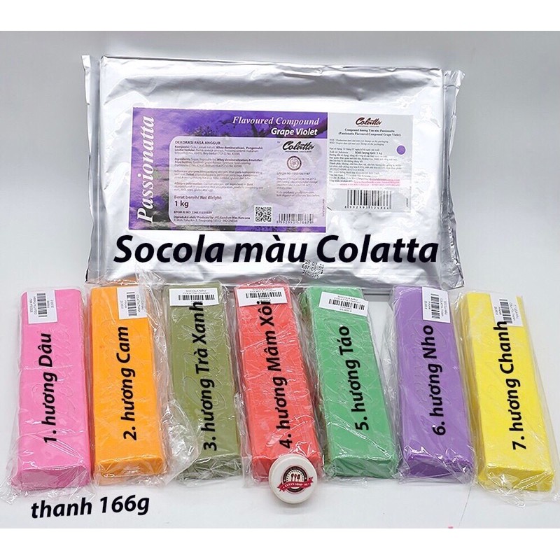 Socola màu Collata thanh 166g