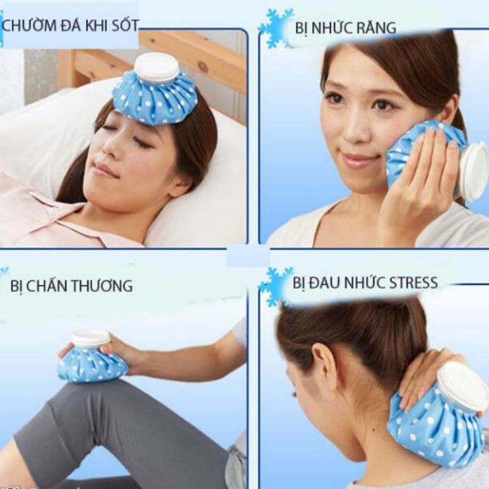 Túi chườm đa năng đựng đá lạnh hoặc nước - màu ngẫu nhiên