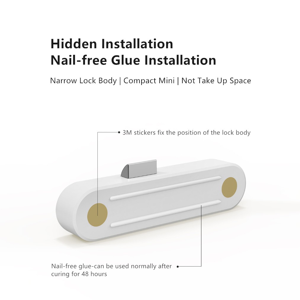 Khóa tủ thông minh XIAOMI YOUPIN không cần chìa kết nối ứng dụng Bluetooth chống trộm an toàn cho bé