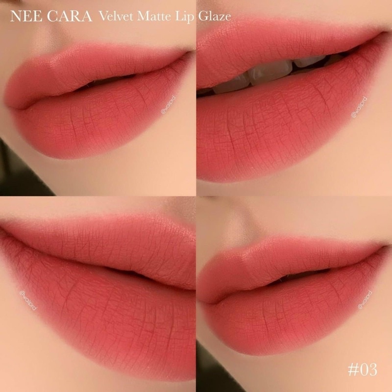 Son kem lì Neecara Velvet đỏ mướt mịn như nhung siêu lì nhanh khô bền màu