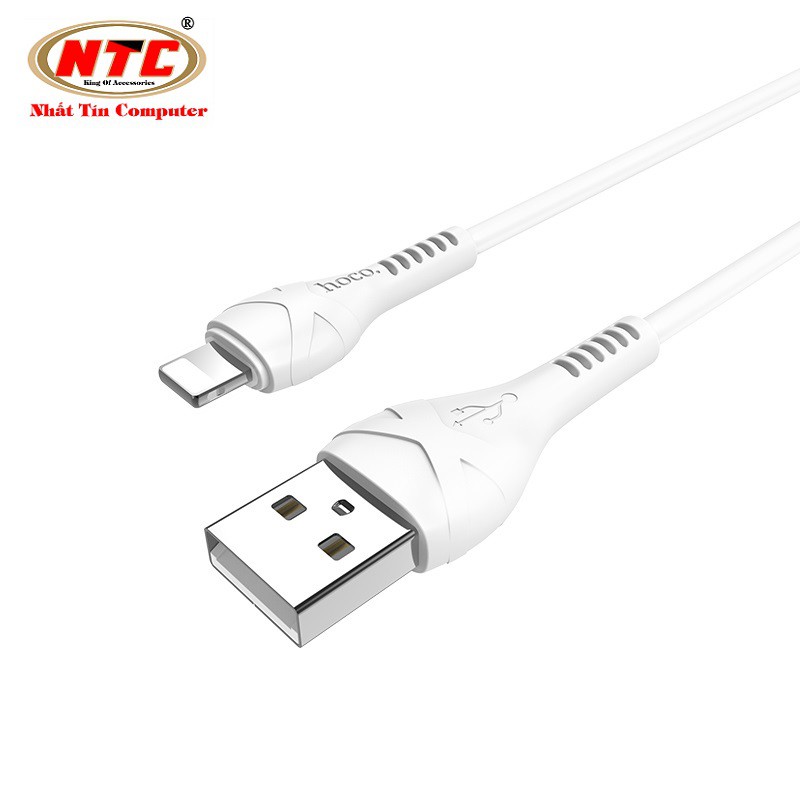 Cáp sạc và truyền dữ liệu cổng Lightning Hoco X37 Cool power dài 1M (Trắng) - Hàng chính hãng