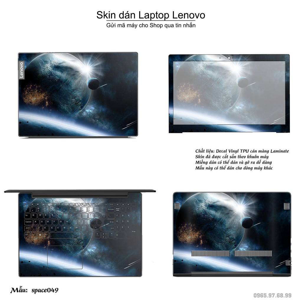 Skin dán Laptop Lenovo in hình không gian _nhiều mẫu 9 (inbox mã máy cho Shop)