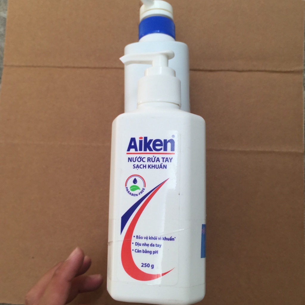 Aiken Sữa tắm Sạch khuẩn Chiết Xuất Trà Xanh Thiên Nhiên 850g+ Rữa tay sạch khuẩn Aiken 250g