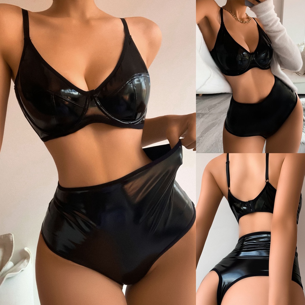 【SIMBAM】Women Sexy Fashion Leather Underwear Pajamas