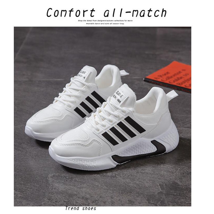 Giày thể thao sneaker phối 3 vạch kiểu dáng Hàn Quốc cực hottrend