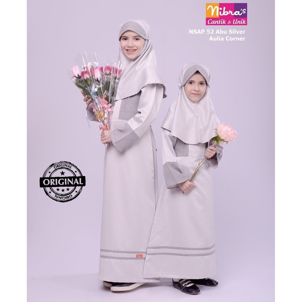 Gamis Nsap 52 Ash Silver & Chocolate