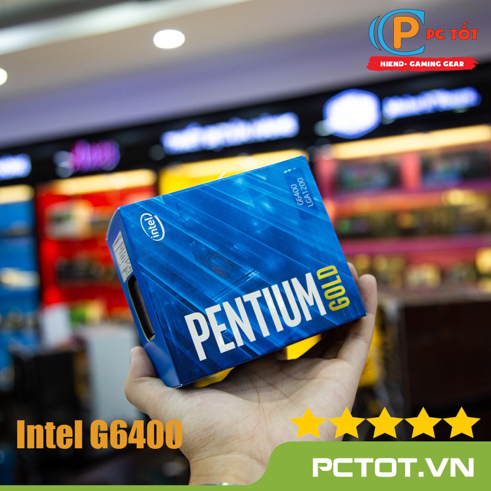 CPU INTEL PENTIUM GOLD G6400 SOCKET 1200 (4.0GHz, 2 nhân 4 luồng, 4MB Cache, 58W) - Hàng Chính Hãng | WebRaoVat - webraovat.net.vn