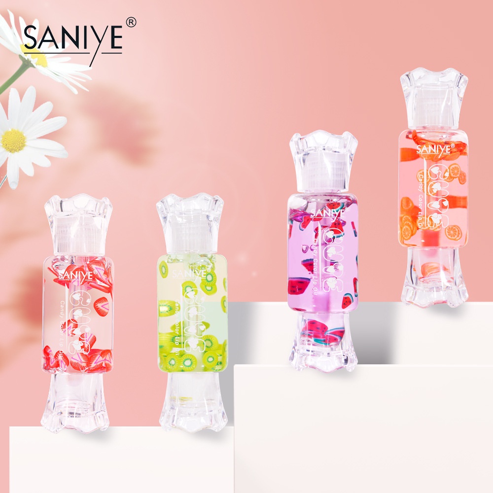 [Hàng mới về] Dầu dưỡng môi trong suốt SANIYE dưỡng ẩm hương trái cây thiết kế vỏ hình viên kẹo