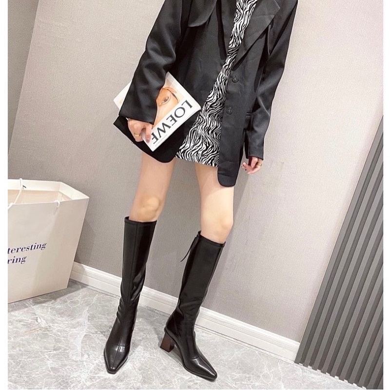 Boots đùi nữ khoá sau gót 7cm G85