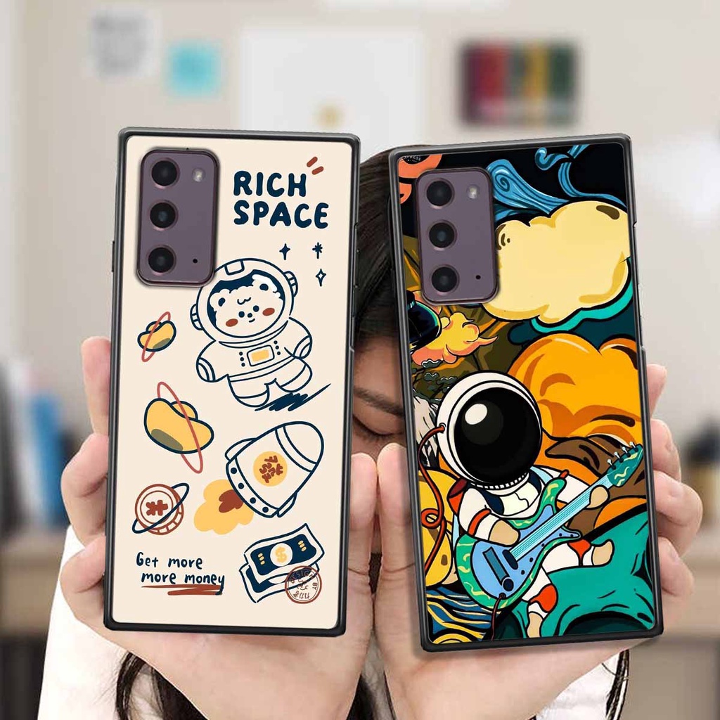 Ốp Samsung Note 20 in hình vũ trụ, phi hành gia bầu trời cute dễ thương