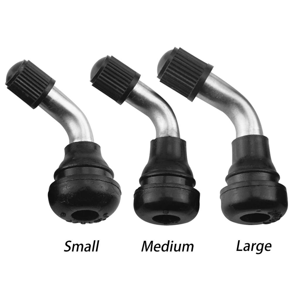 Set 4 Nắp Van Lốp Xe Đạp Góc Phải 90 Độ Bằng Đồng Thau Cao Cấp
