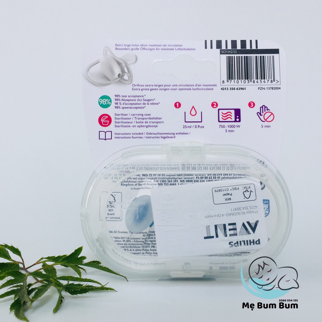 Ty ngậm THÔNG KHÍ Avent