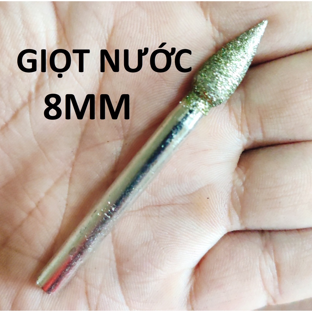 Xoàn hợp kim, mũi mài kim cương, đủ hình/ đủ size, cán 6mm