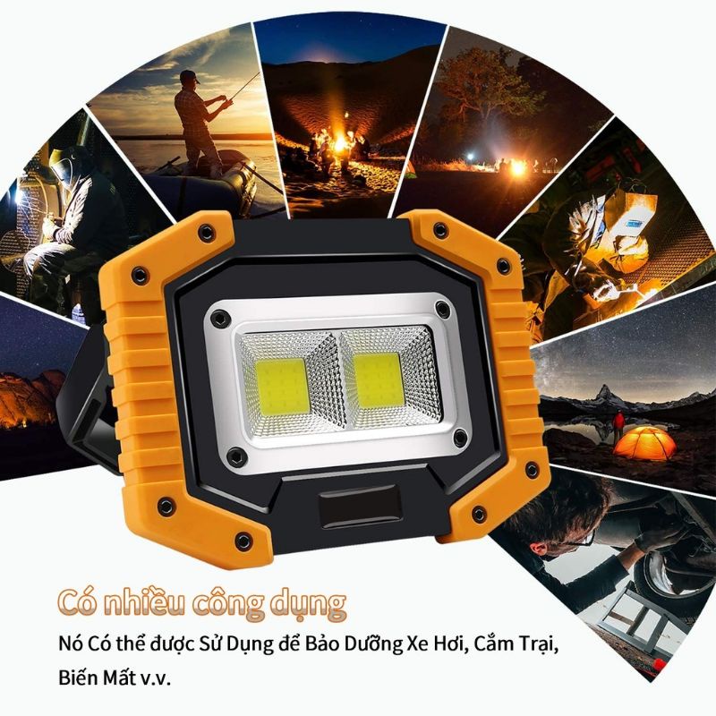 Đèn Leb Cắm Trại, Đèn Đa Năng, Sáng 12H Dùng 2 Pin 18650 | BigBuy360 - bigbuy360.vn