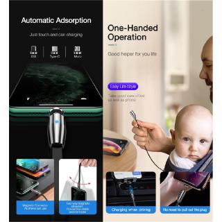 Cafele 3A For iPhone 12 Mini 11 Pro Max Type C Micro USB Magnetic Fast Charging Cord Retractable Data Sync Cable Samsung Android