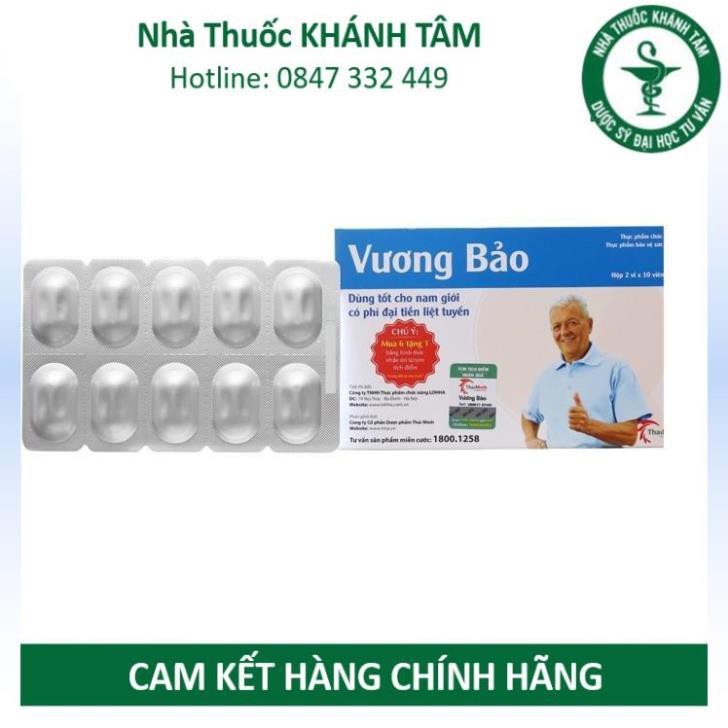 ! [COMBO] 7 hộp Vương Bảo 20 viên (đã cào tem) - Phì đại tuyến tiền liệt ! !