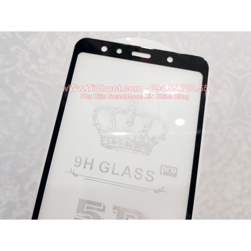 Kính CL Samsung A7 2018 FULL Màn,FULL KEO Silicon