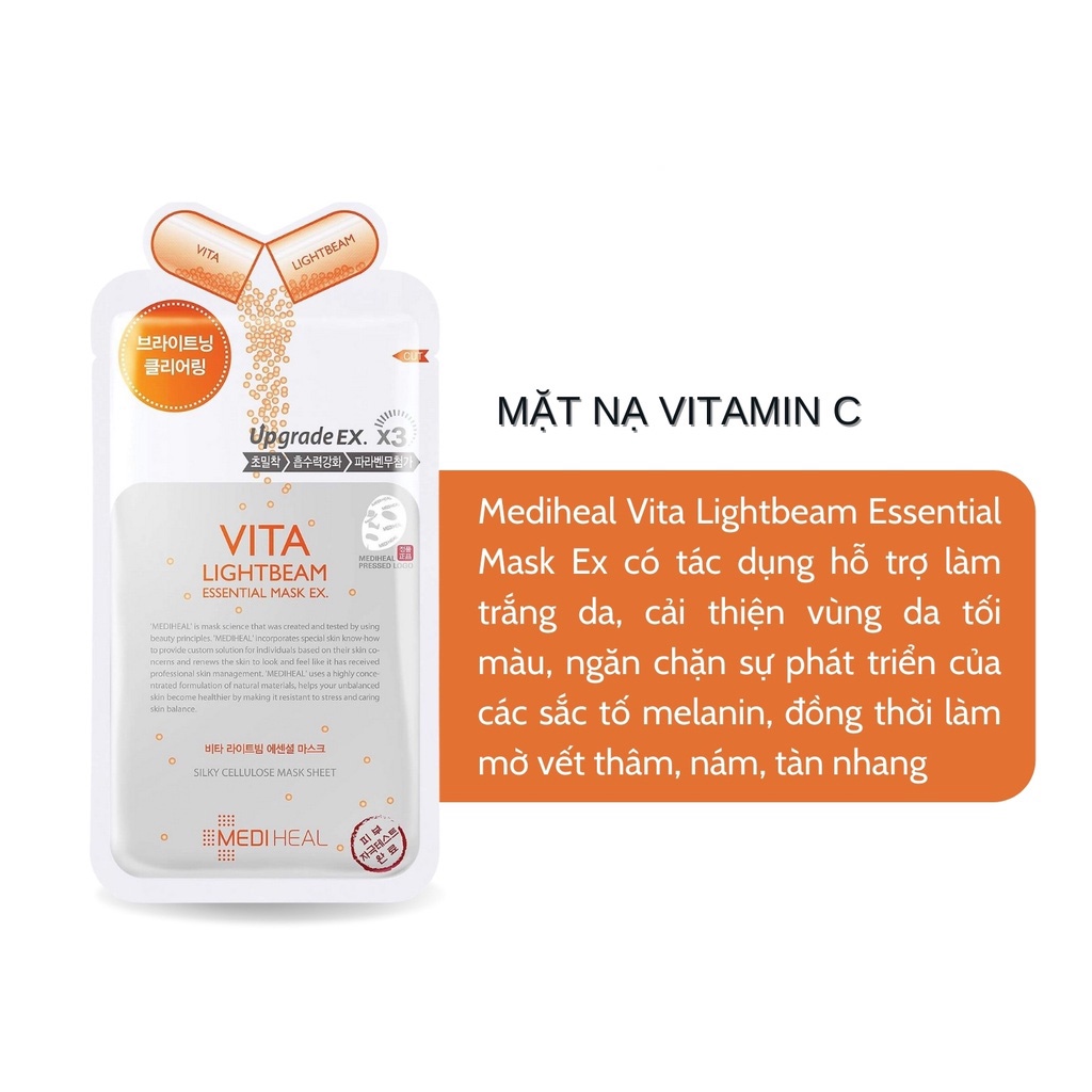 Mặt Nạ Giấy Cấp Ẩm, Dưỡng Trắng Mediheal Mask 24ml