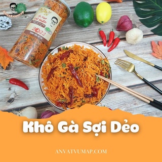 [ANVATVUMAP - NHÀ LÀM 100%] Khô Gà Lá Chanh Sợi Dẻo 400gr Xé Cay Gà Loại 1 - Hàng Ngon Hảo Hạng