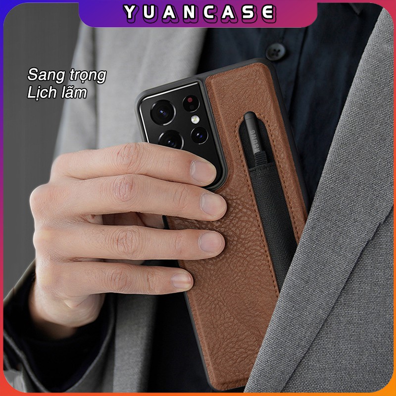Ốp lưng Nillkin da cho Samsung S21 Ultra Aoge Leather Case , có khe để bút S-Pen - Hàng nhập khẩu | BigBuy360 - bigbuy360.vn