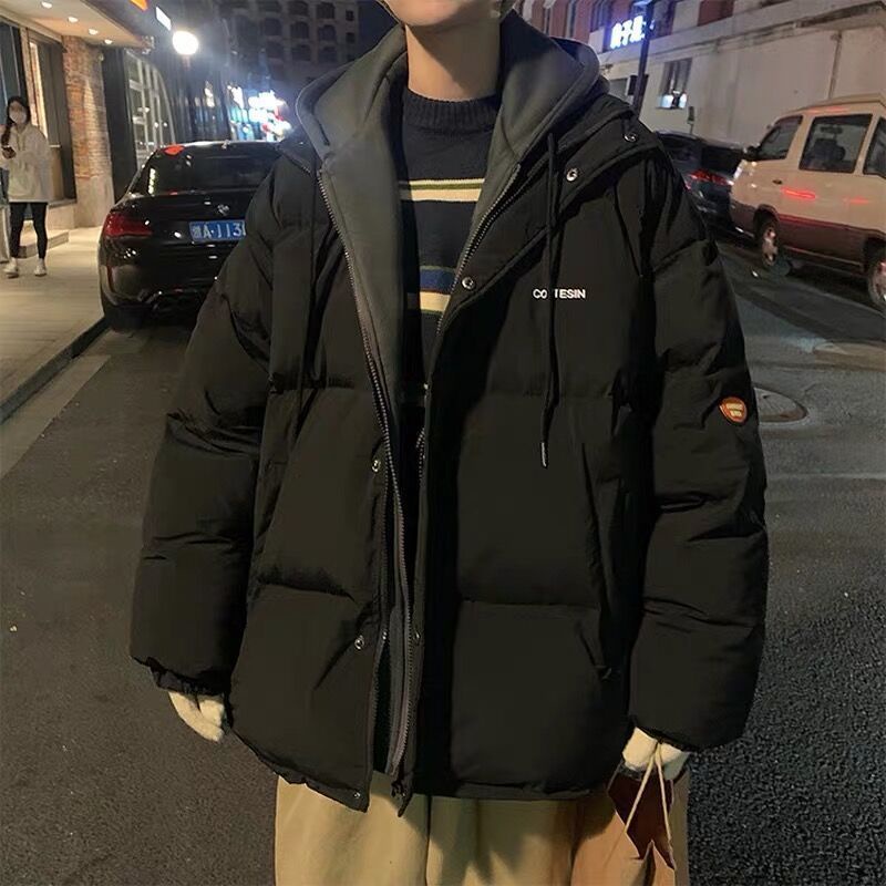 Áo khoác phao dày 2lớp giả Hoodie bên trong siêu ấm 2022