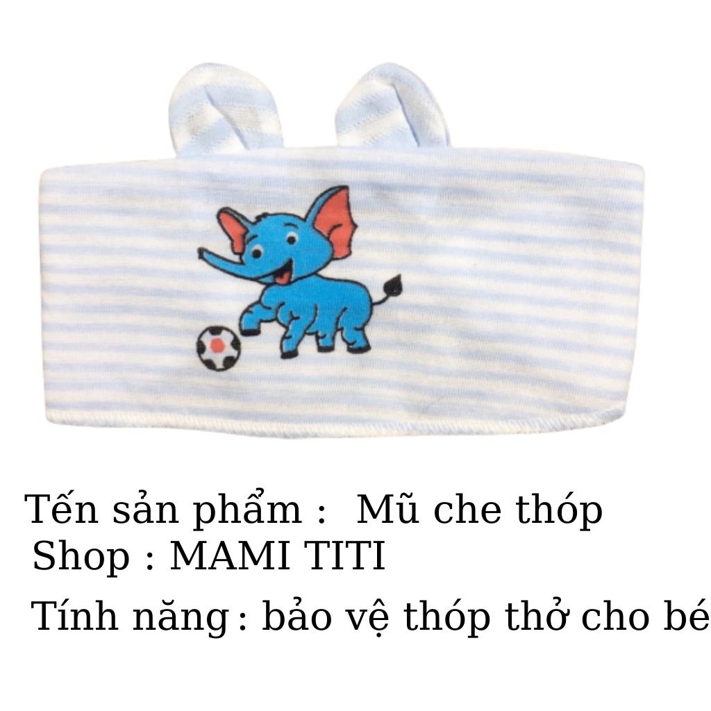 Mũ che thóp cho bé sơ sinh, CHE THÓP HÌNH TAI THỎ CHẤT VẢI 100% COTTON SIÊU MỀM MỊN CHO DA BÉ