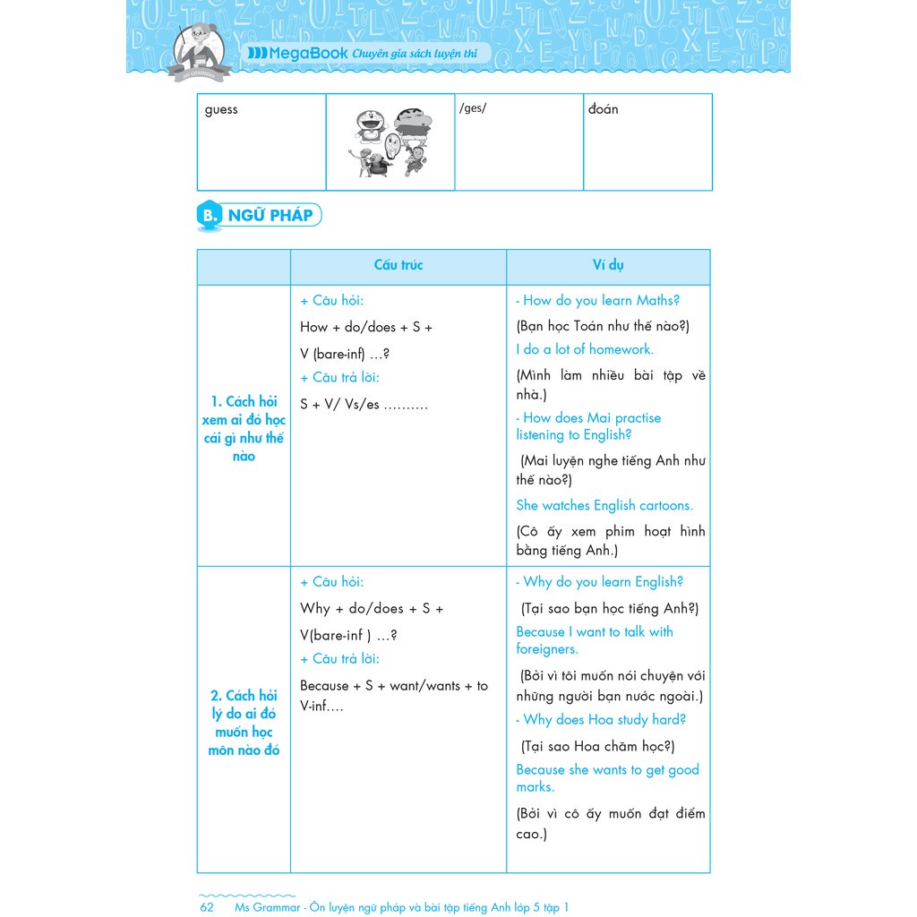 Sách Ms Grammar Ôn luyện Ngữ pháp và Bài tập tiếng Anh lớp 5
