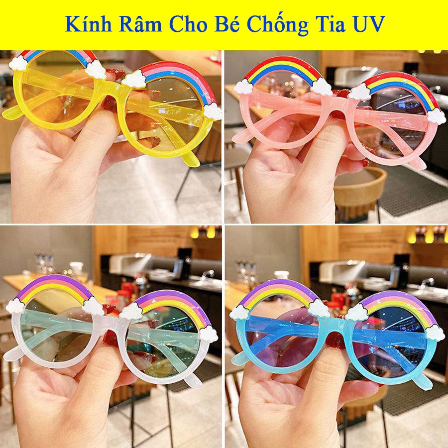 Kính Mát Cho Bé Gái Bé Trai Từ 1-12 Tuổi Chống Tia Cực Tím Kính Cho Bé Với Họa Tiết Cầu Vồng