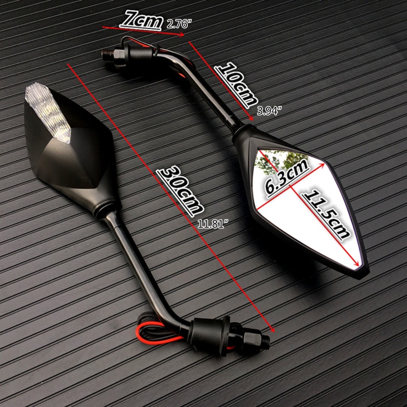 Set 2 Gương Chiếu Hậu Gắn Tay Lái Xe Mô Tô