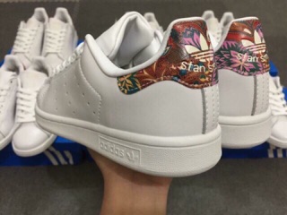 ( Ảnh thật ) Sneaker Stan Smith gót hoa đỏ