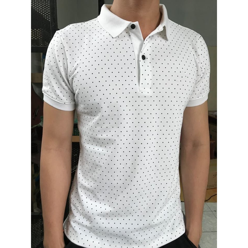 [Mã FASHIONMALLT4 giảm 15% tối đa 30K đơn 150k] Áo Thun Nam Polo cổ bẻ F8888 Chấm Bi Cá Sấu đẹp