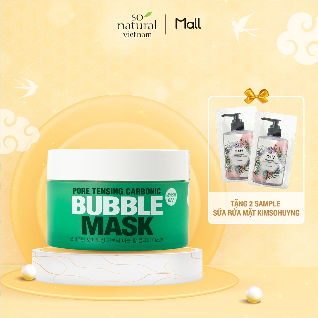 Mặt Nạ Bong Bóng Thải Độc Da So Natural Pore Tensing Carbonic Bubble Mask 130g