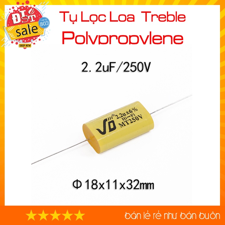 Tụ loa treble, tụ loa cao cấp ELNA/JIEDENG/Polypropylene 1,5/2,2/3,3/4,7/6,8/10/22/47uF