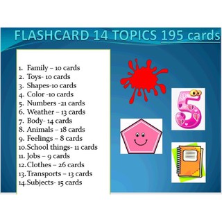 Flashcard 10-22 chủ đề ép plastic siêu rẻ