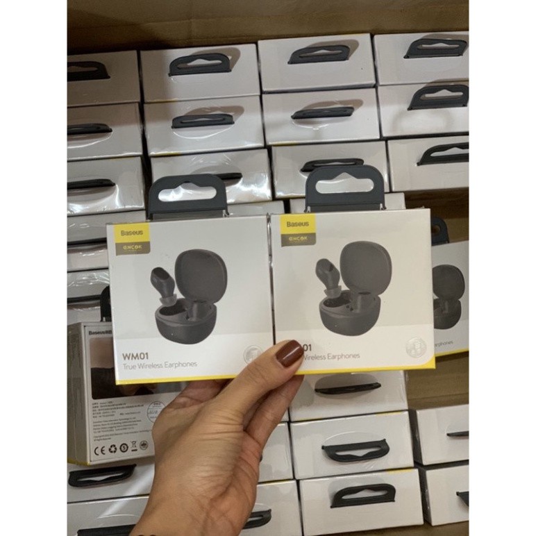 Tai nghe Bluetooth Baseus Encok True Wireless Earphones WM01 TWS, Bluetooth 5.0 - Hàng Chính Hãng