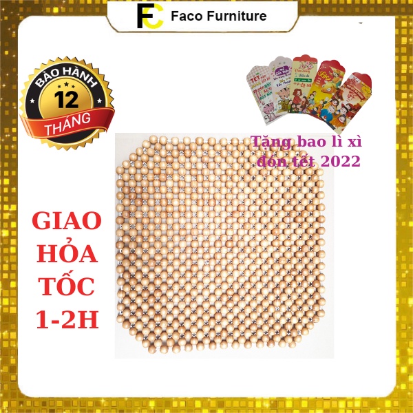 Lót ghế văn phòng,đệm yên xe máy, xe ô tô, bằng hạt gỗ thông chắc chắn, Massage de chịu, hạt gỗ tròn đẹp
