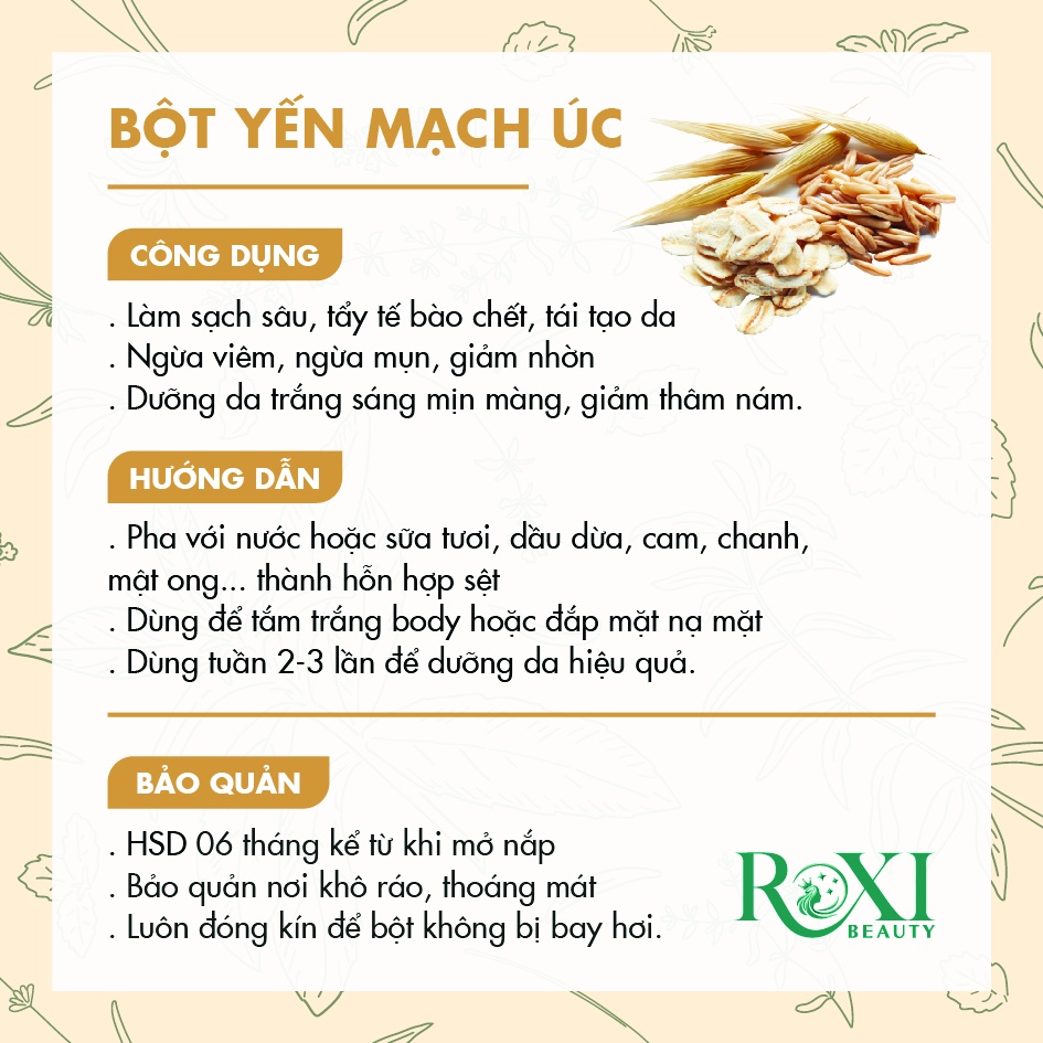 Bột Tắm Trắng Da Organic Handmade [100GR] Tắm Trắng Body, Đắp Mặt Nạ Dưỡng Da Sạch Mịn Nguyên Chất 100%  - ROXI Beauty | BigBuy360 - bigbuy360.vn