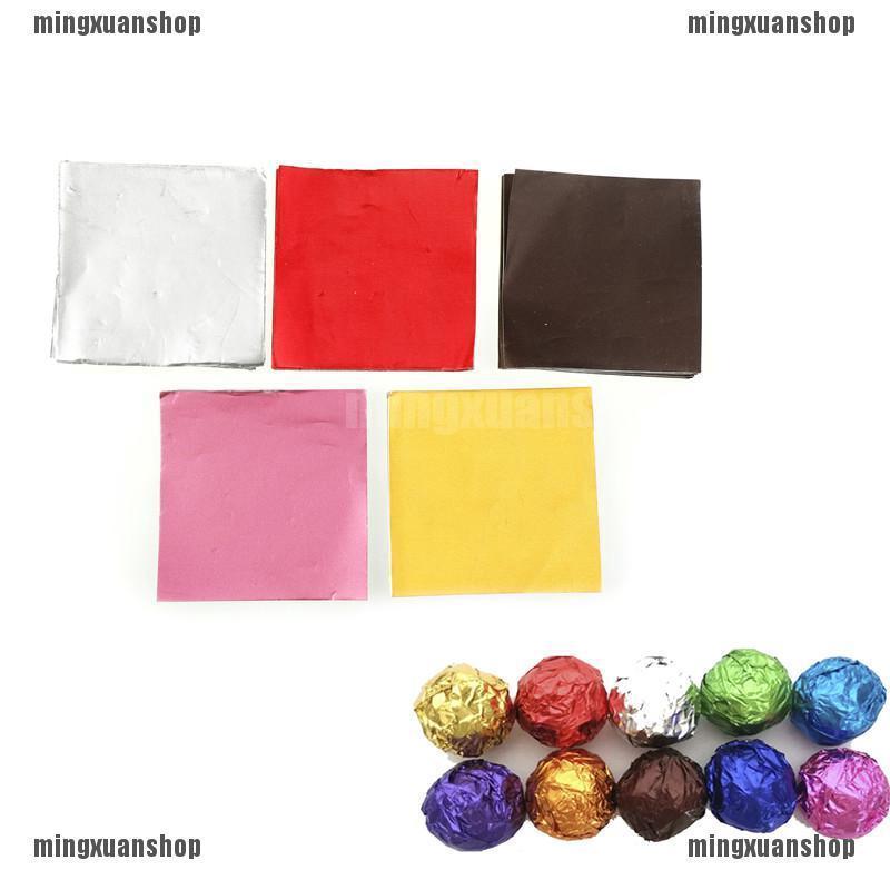 100 Giấy Bạc Gói Kẹo Hình Vuông