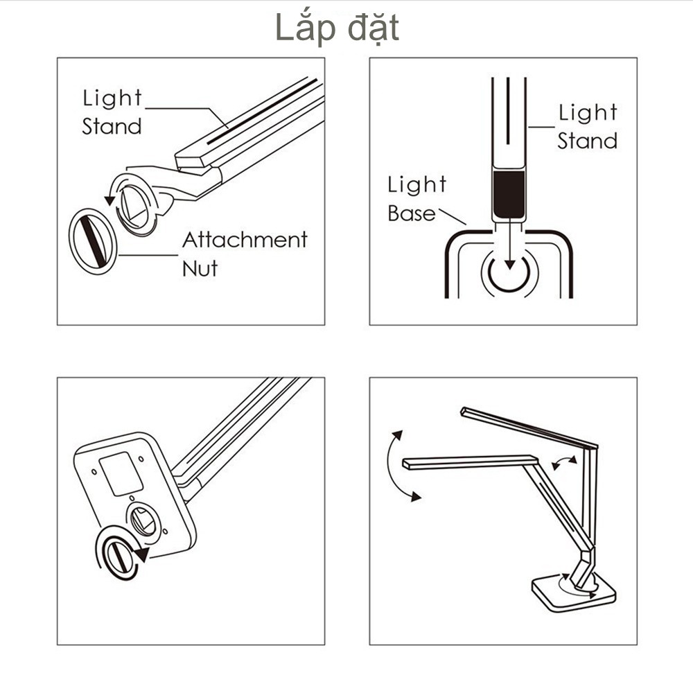 Đèn LED đa chức năng,chống cận,tích hợp USB-hàng nhập khẩu Đức