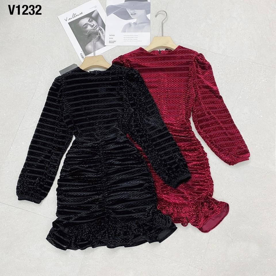 Váy Nhung Nữ Đầm Dáng Ôm, Đầm Nhún Thân Eo Body Chất Nhung Mềm 2 Lớp Hàng Quảng Châu Cao Cấp Đơn Giản Sang Trọng. | BigBuy360 - bigbuy360.vn