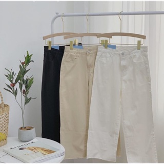 Quần kaki xuông co dãn hàng qc ( rách gấu & gập gấu )