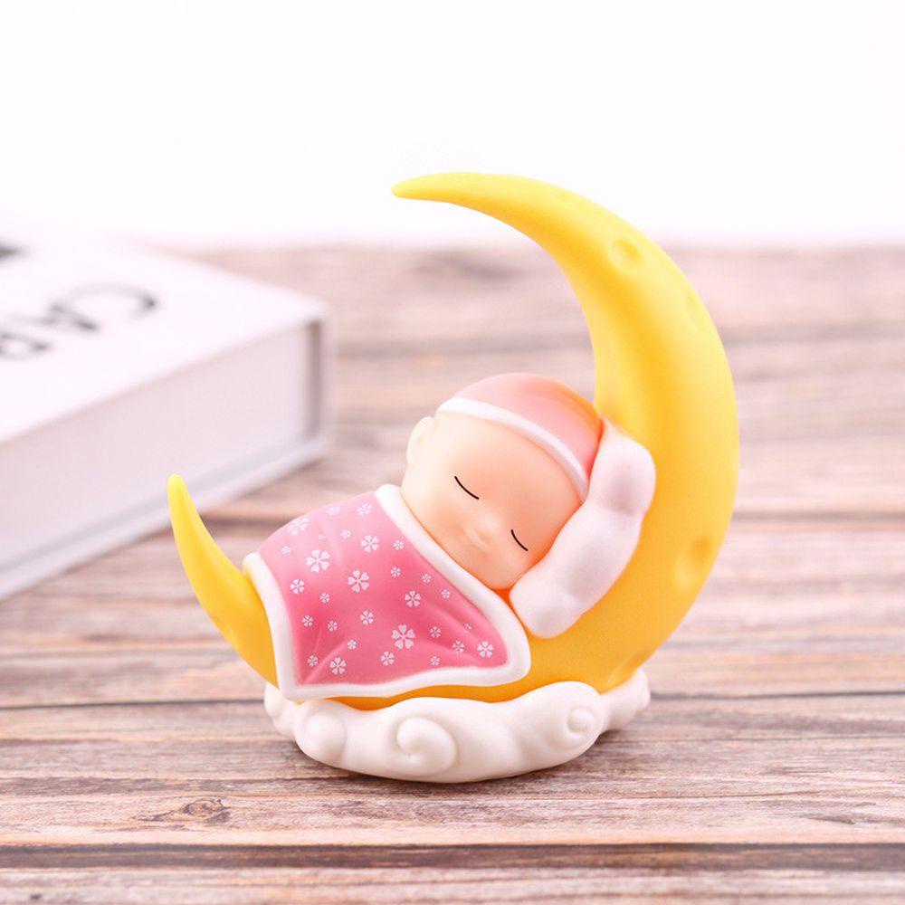 Đồ trang trí Búp Bê Em Bé Đang Ngủ Màu Xanh Dương Dễ Thương Dùng Trang Trí Bảng Điều Khiển Xe Hơi