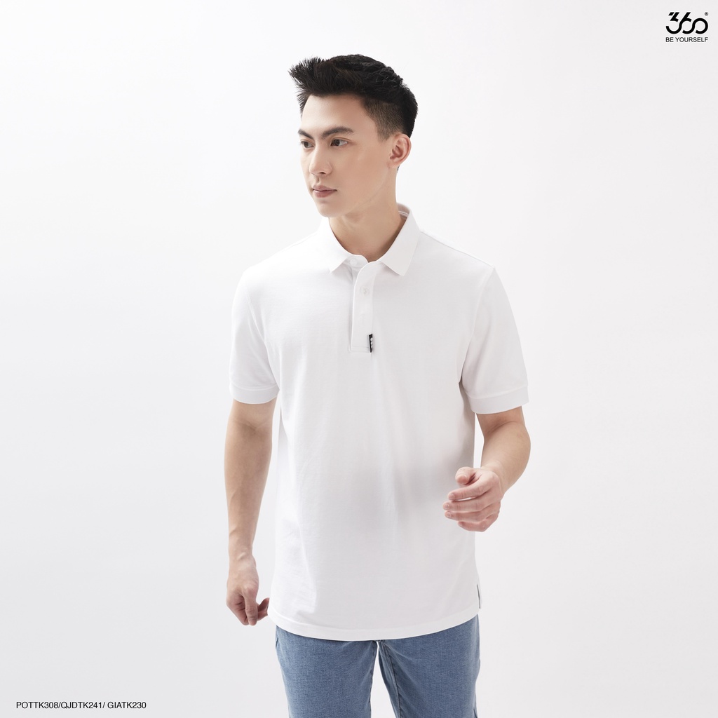 Áo polo nam basic thương hiệu 360 BOUTIQUE chất vải cao cấp, chuẩn form, lịch lãm - POTTK308