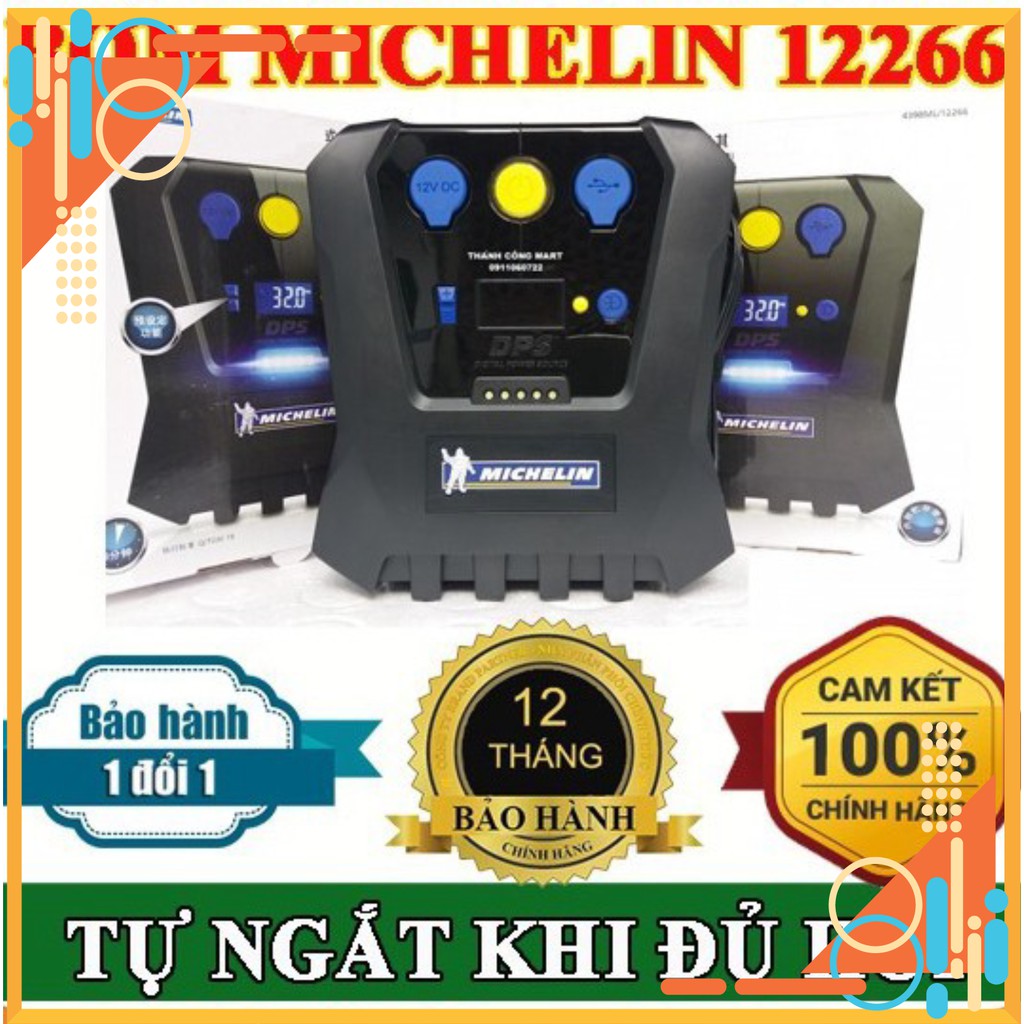 Bơm lốp Michelin 12266 - Bơm lốp tự ngắt 12v