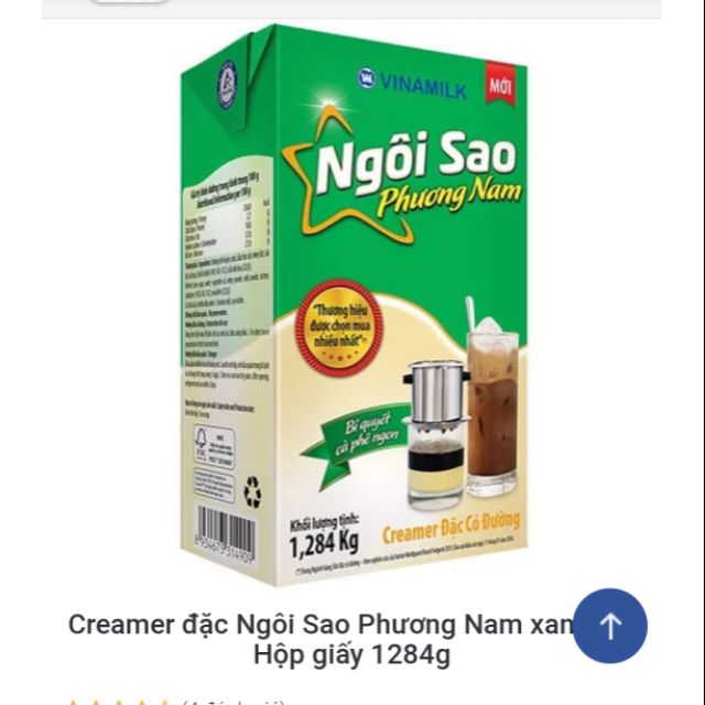 (DATE T4/2022) Sữa đặc Ngôi sao Phương Nam hộp giấy xanh lá 1284g