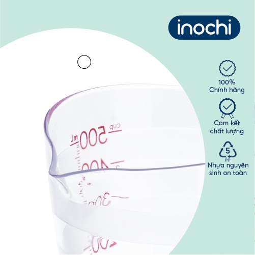 Cốc đong chia vạch Inochi Yoko Nhựa nguyên sinh dụng cụ đo lường nhà bếp thông minh