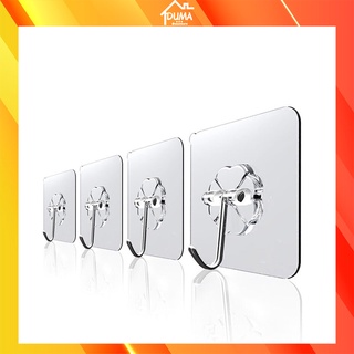 Móc dán tường trong suốt chịu lực dùng để dán tường, derco phòng ngủ MD01