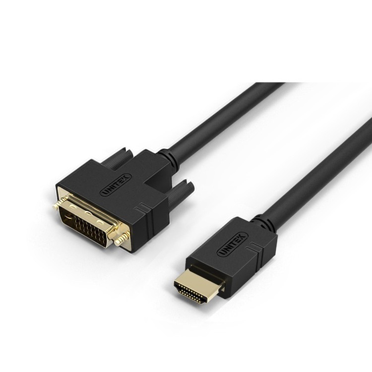 [Mã ELFLASH5 giảm 20K đơn 50K] Cáp Chuyển DVI to HDMI và ngược lại HDMI to DVI Unitek Y-C217A dài 1,5m